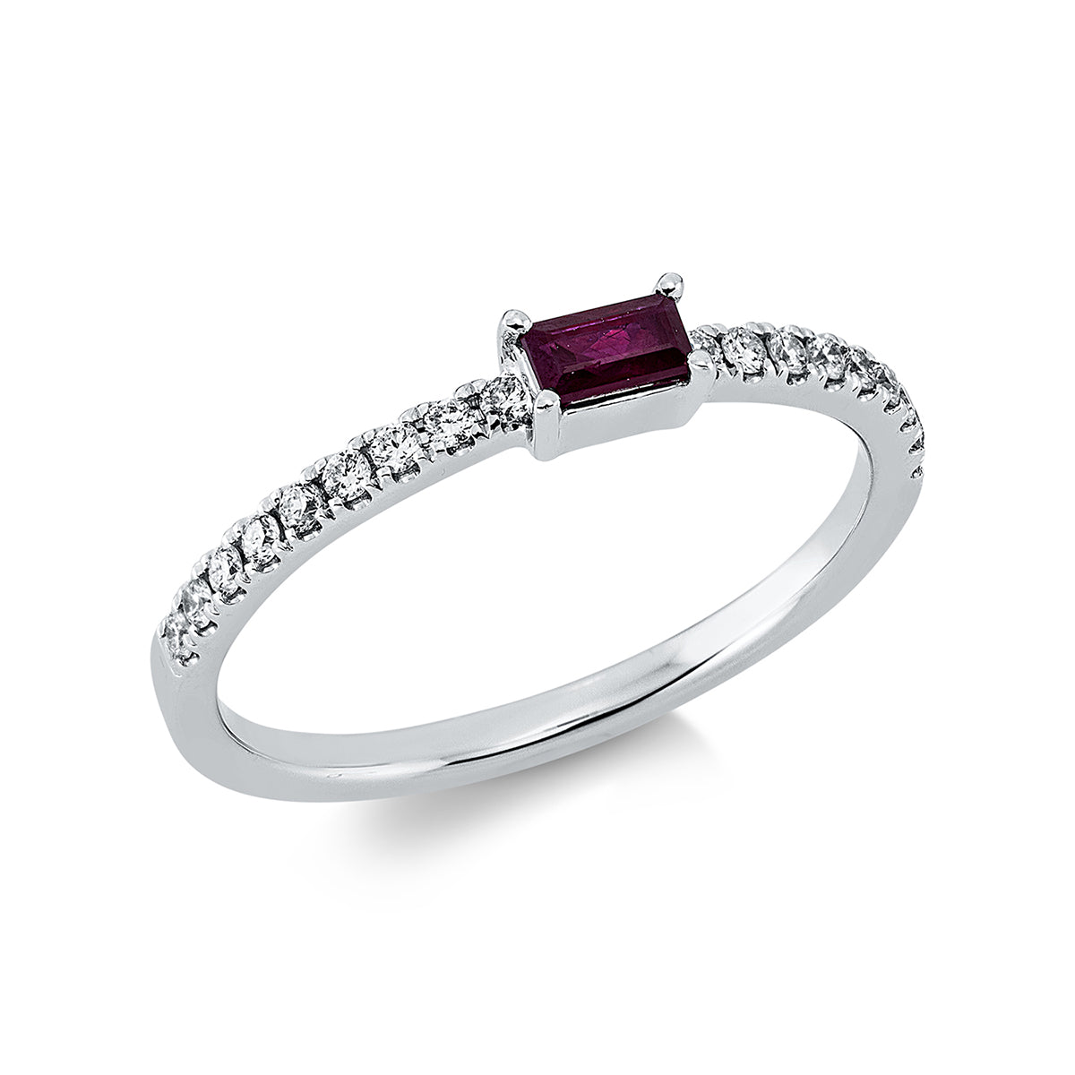 gekleurde steen klassieke ring - 1EA12