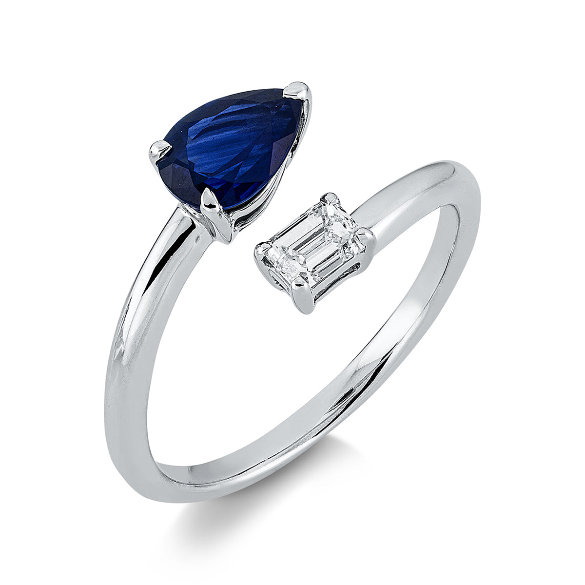 Klassieke ring met gekleurde steen - 1EA39