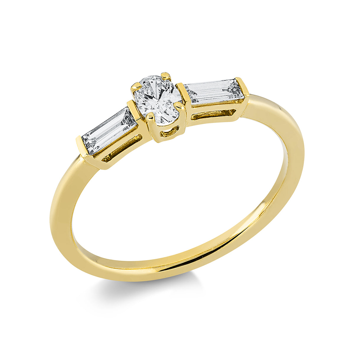 solitaire with accent stones ring - 1EA72