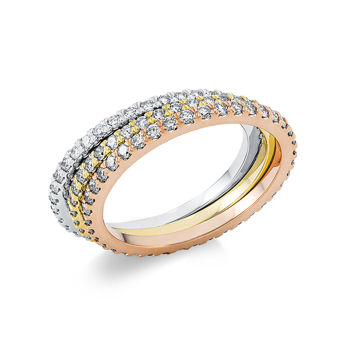 diamond full cut  eternity full ring in whitegold /yellowgold /redgold