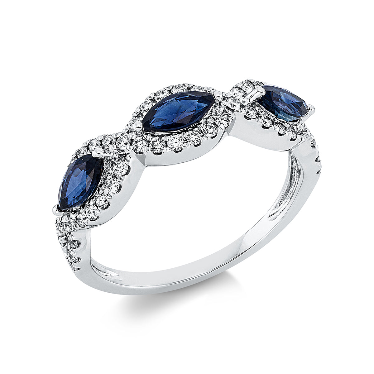 Klassieke ring met gekleurde steen - 1EU87