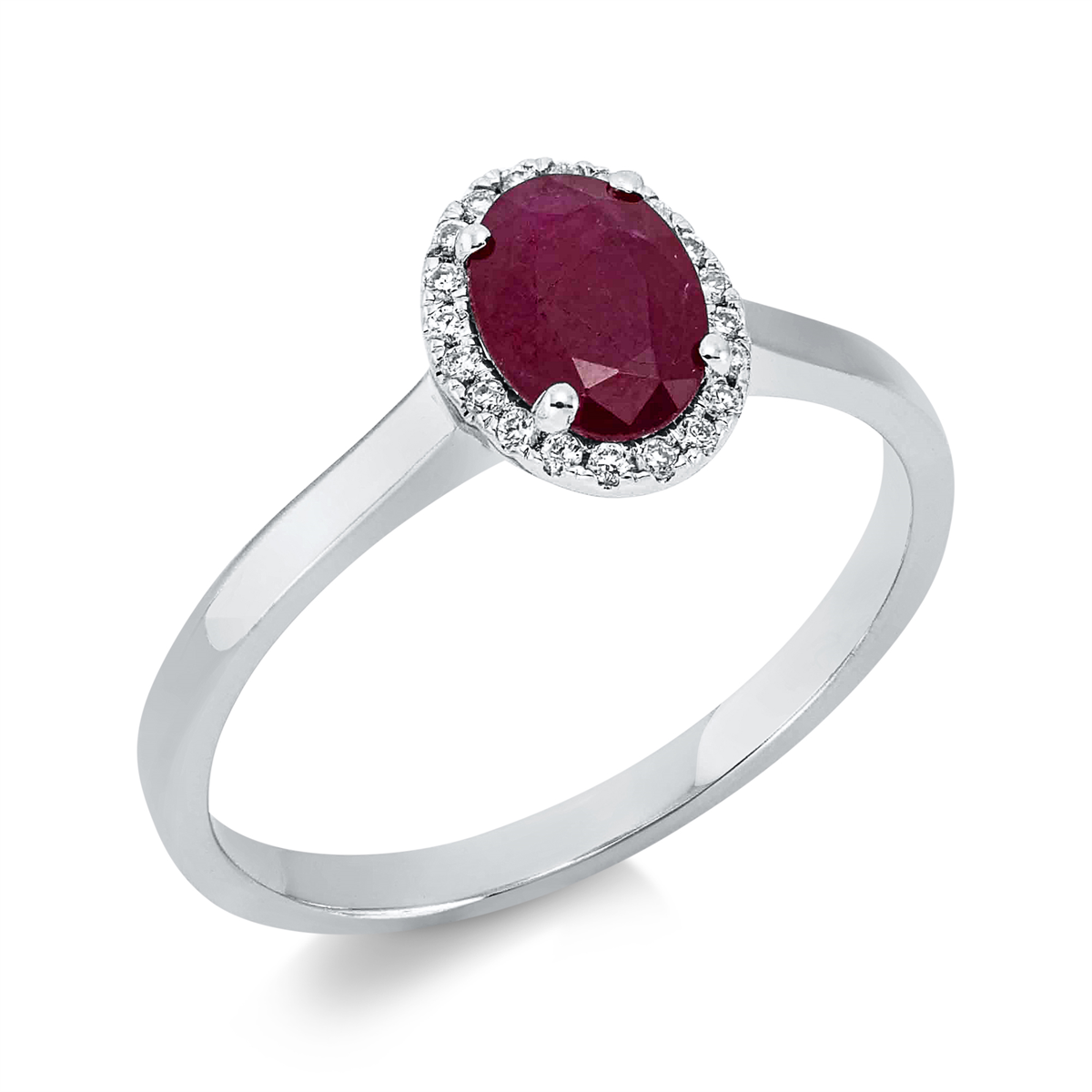 Klassieke ring met gekleurde steen - 1EZ82