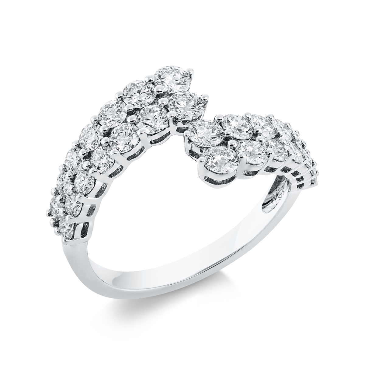 diamond full cut  exclusive ring in white gold
