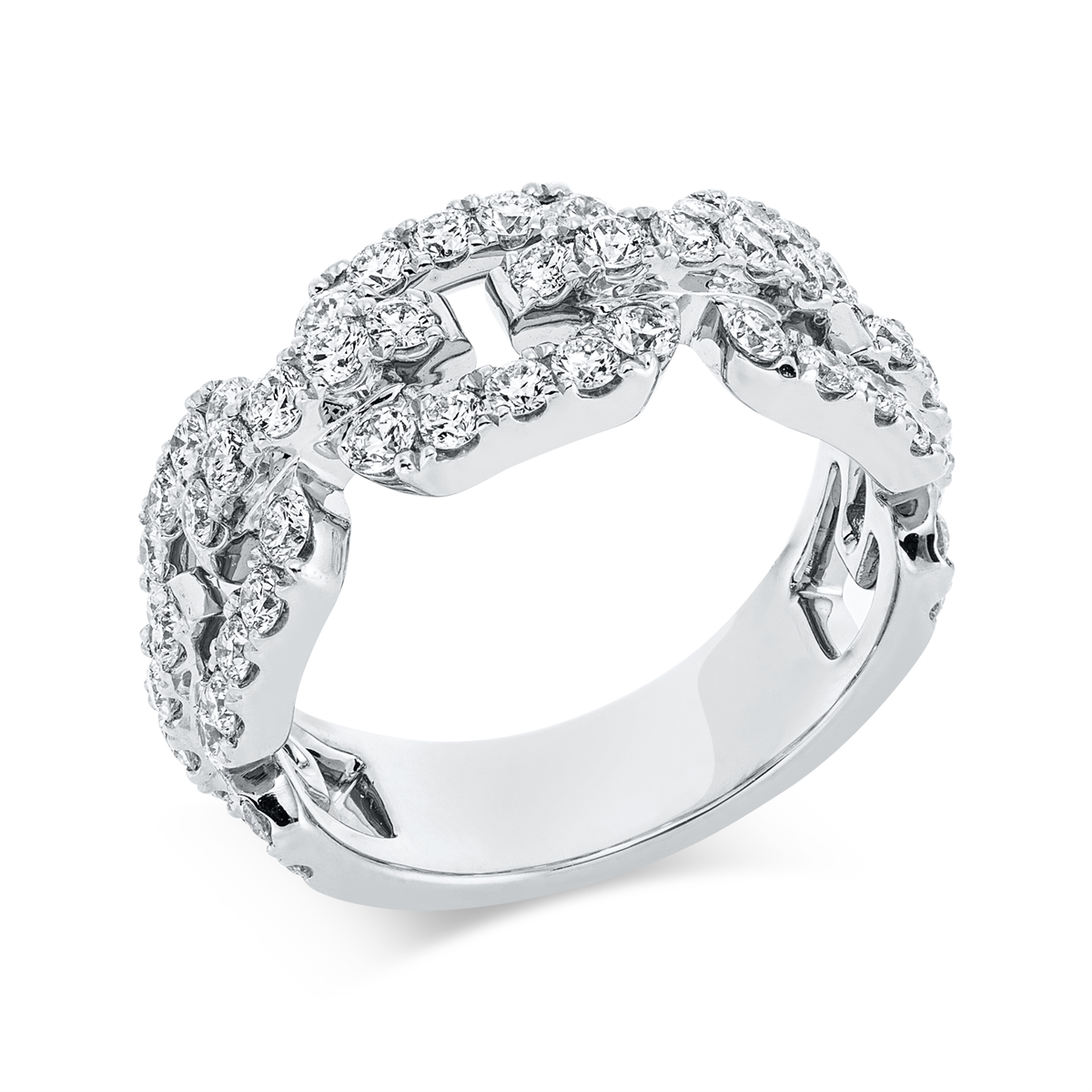 diamond full cut  exclusive ring in white gold
