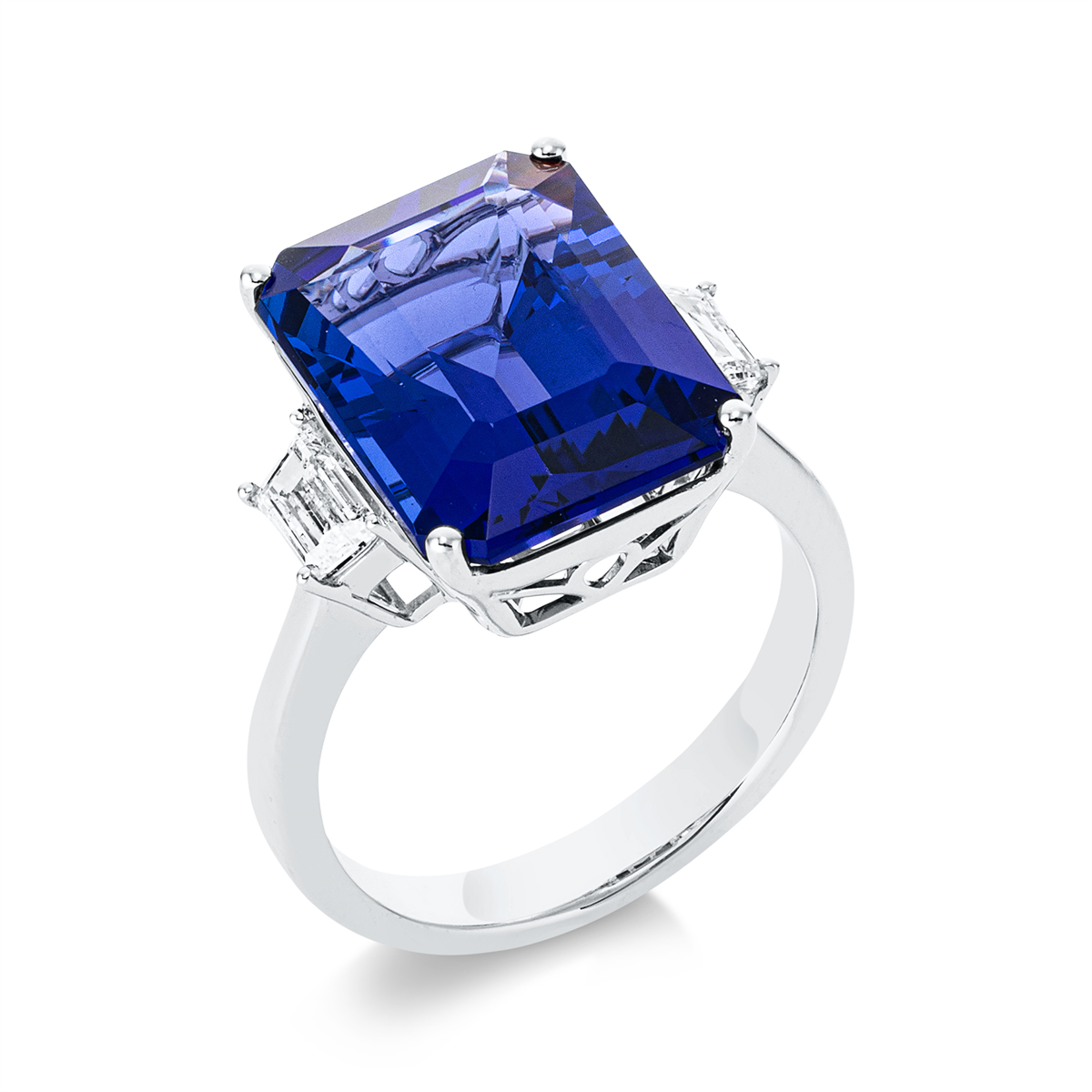 Klassieke ring met gekleurde steen - 1FG46