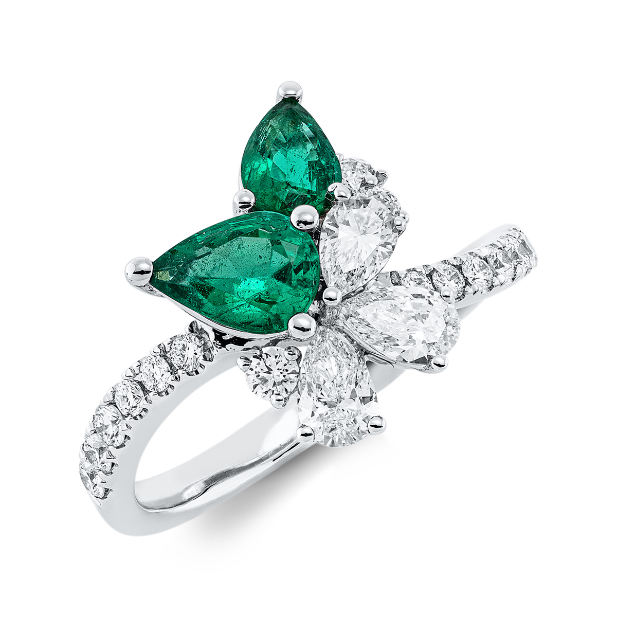 gekleurde steen klassieke ring - 1FG97