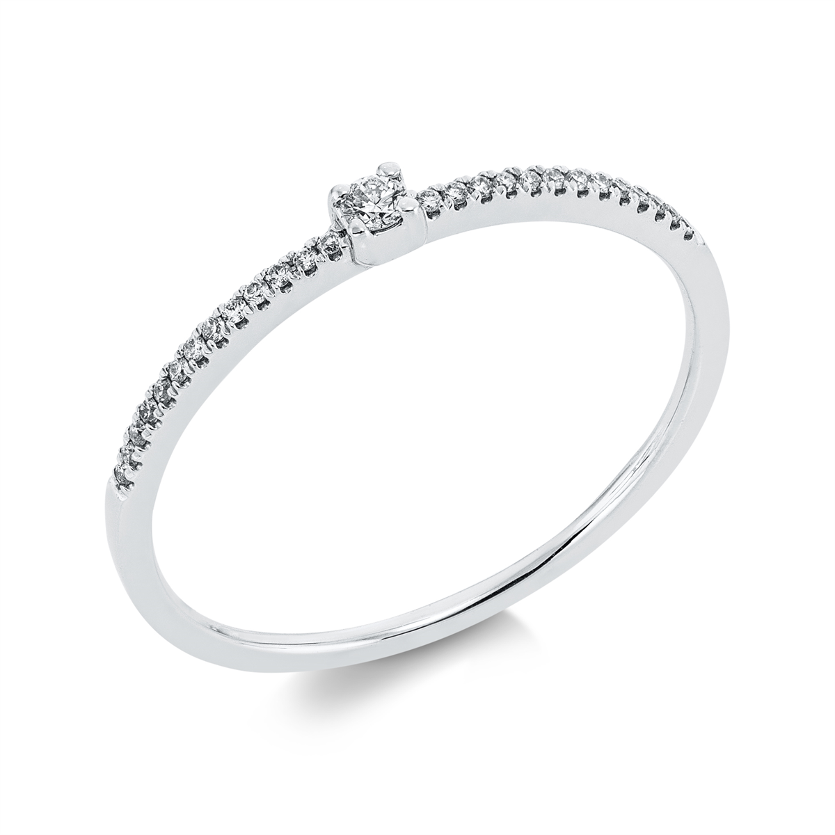 solitaire with accent stones ring - 1FK24