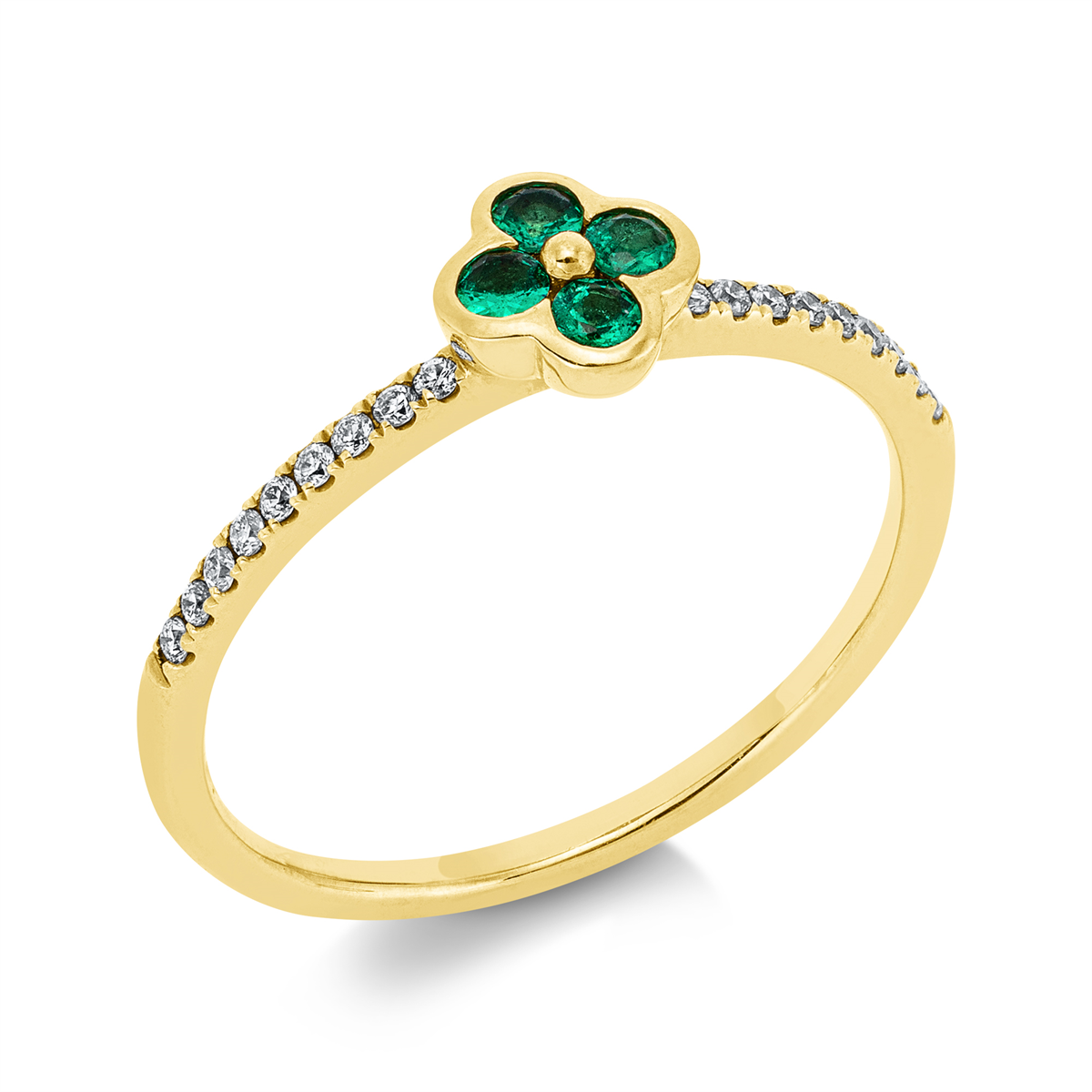 gekleurde steen klassieke ring - 1FK79