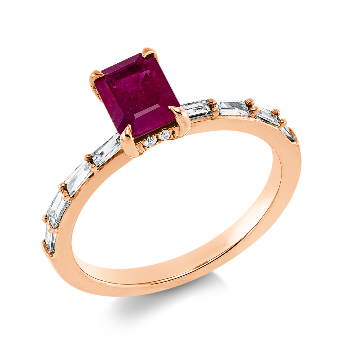 gekleurde steen klassieke ring - 1FP15