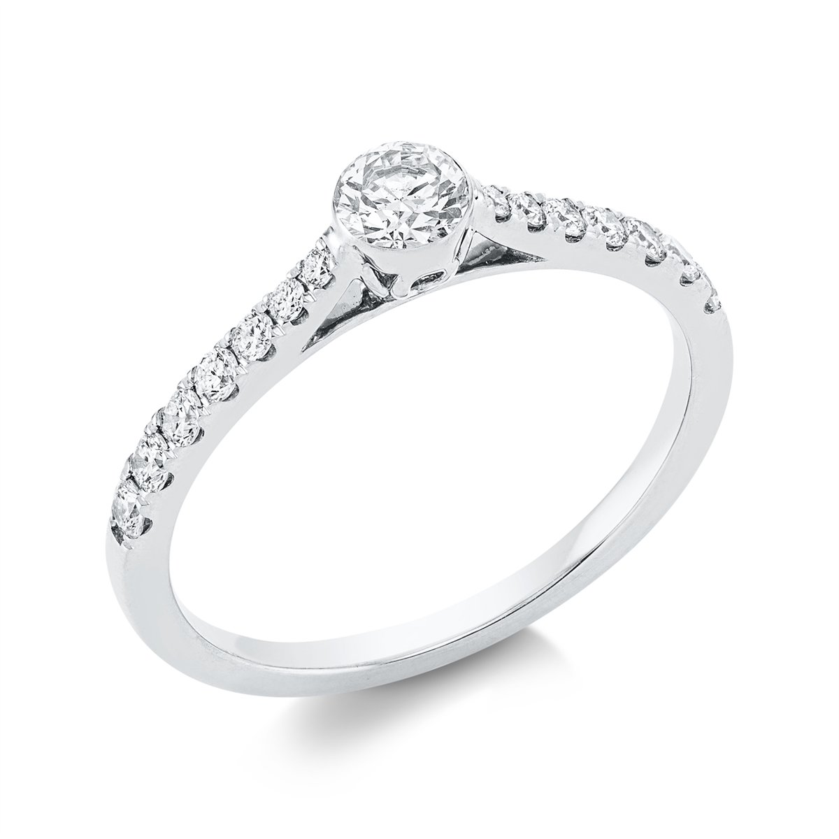 solitaire with accent stones ring - 1FX67