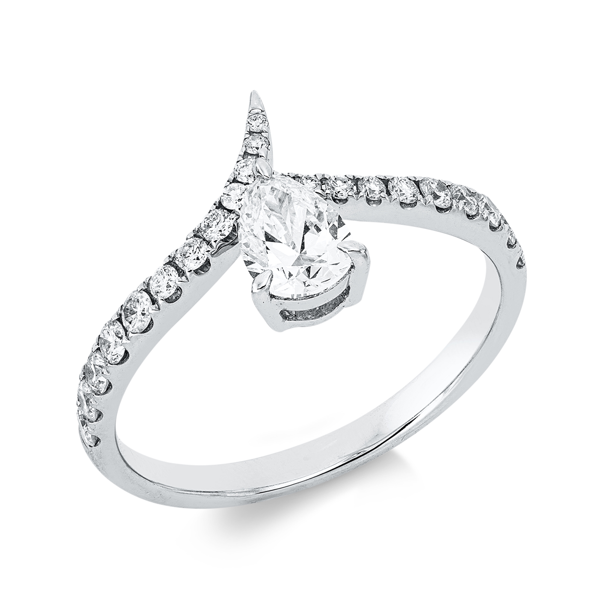 solitaire with accent stones ring - 1GL23
