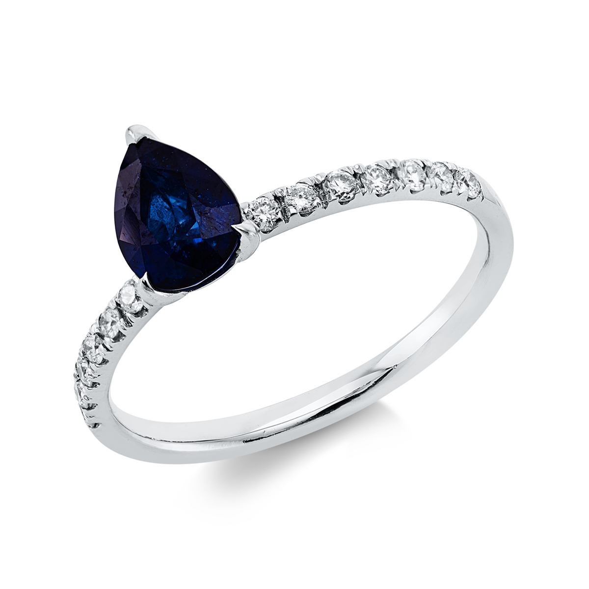 gekleurde steen klassieke ring - 1GL76