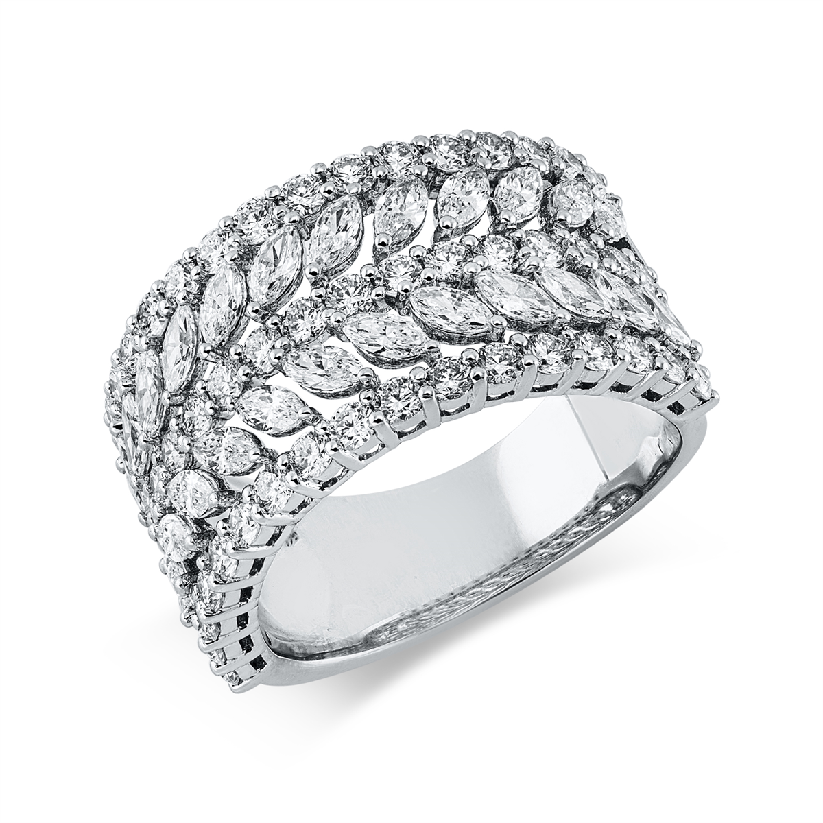 diamond full cut  exclusive ring in white gold