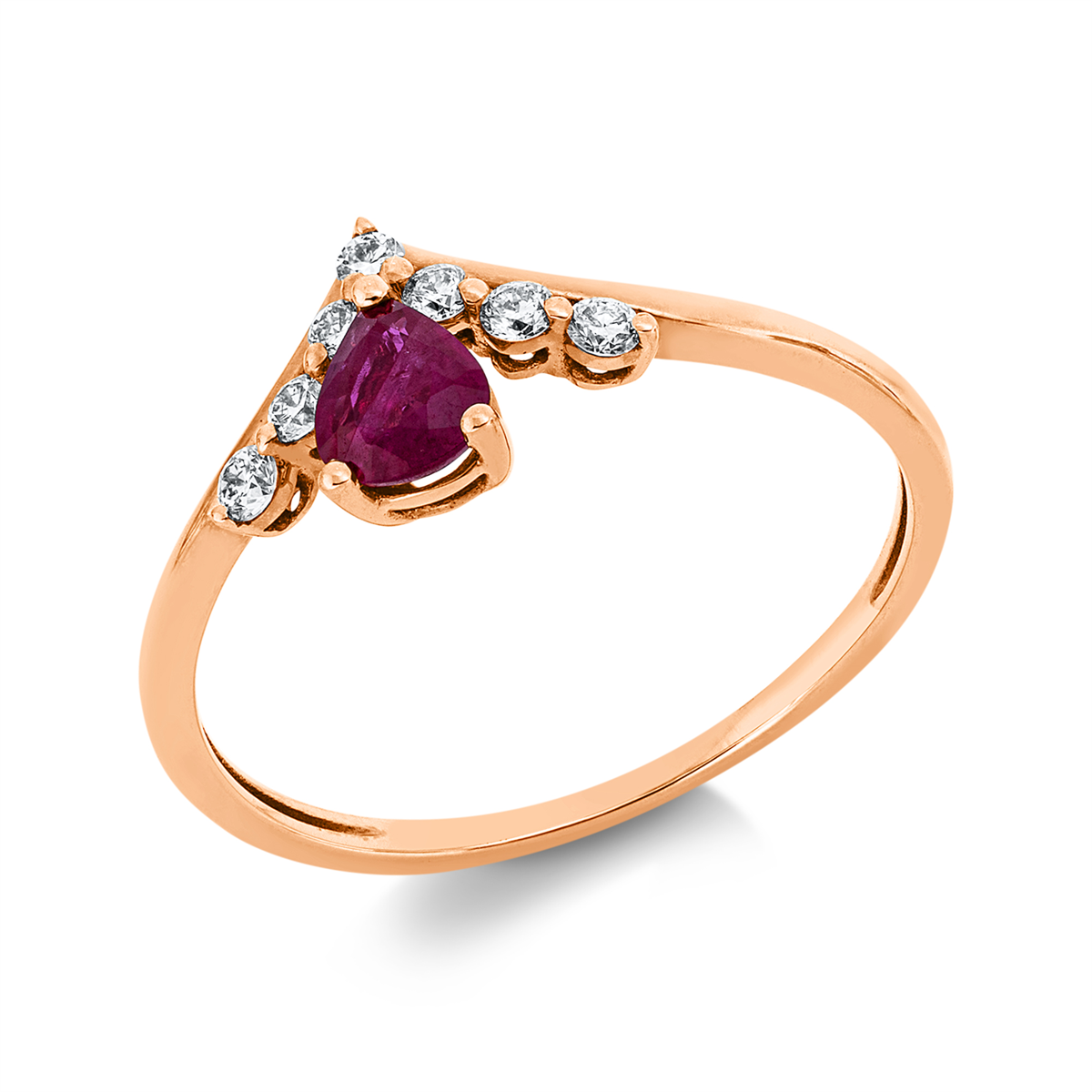 gekleurde steen klassieke ring - 1GR34