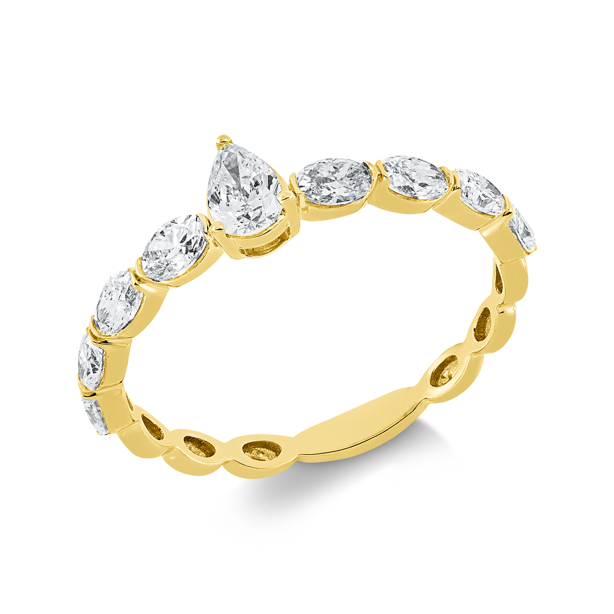 oval  solitaire with accent stones ring in yellow gold