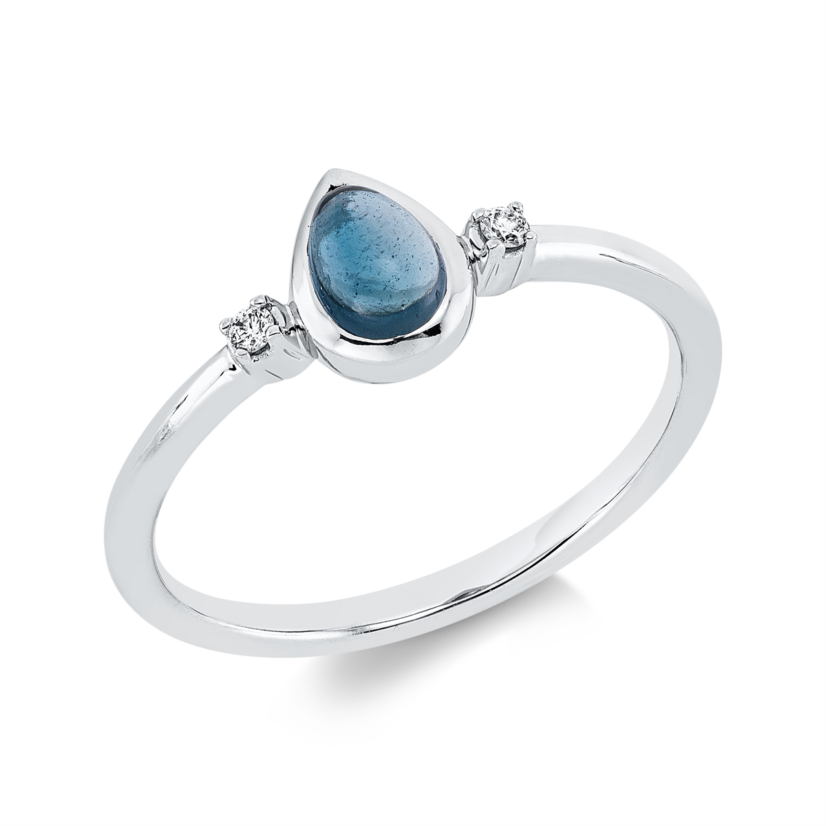 gekleurde stenen mode ring - 1GX77