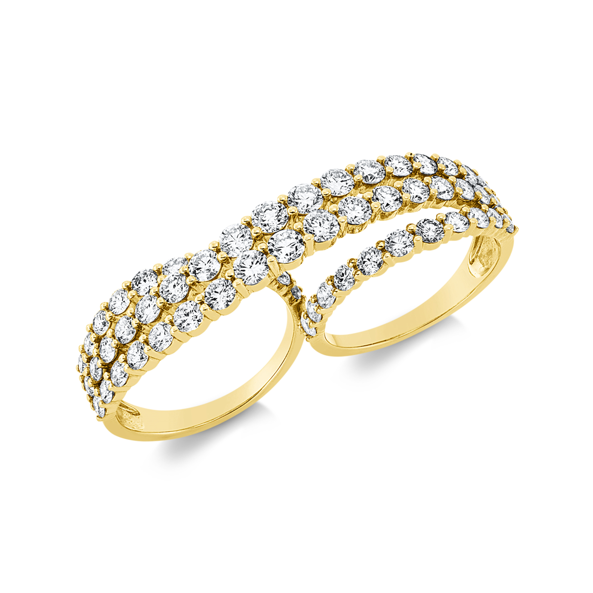 diamond full cut  exclusive ring in yellow gold