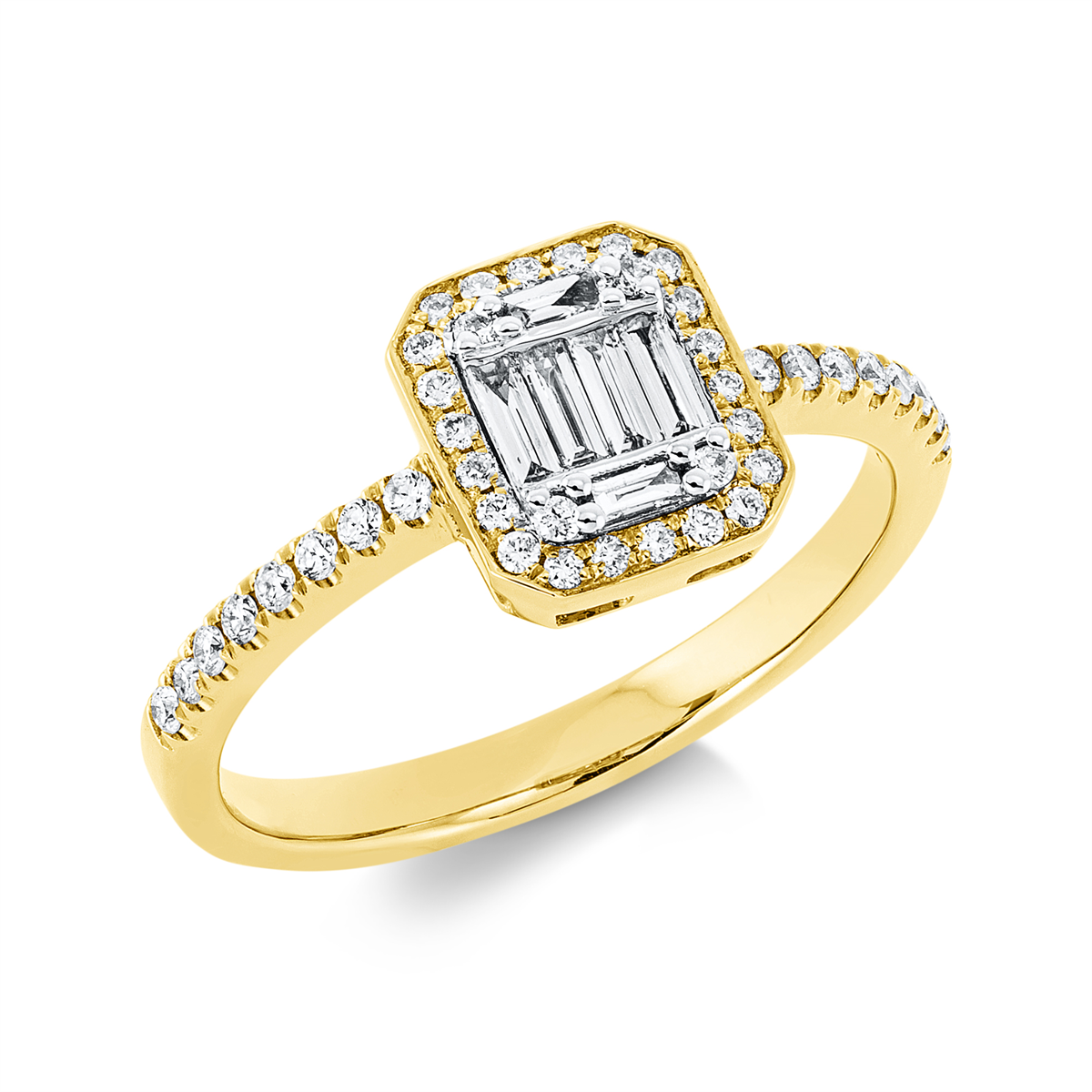 baguette illusion ring - 1HC17