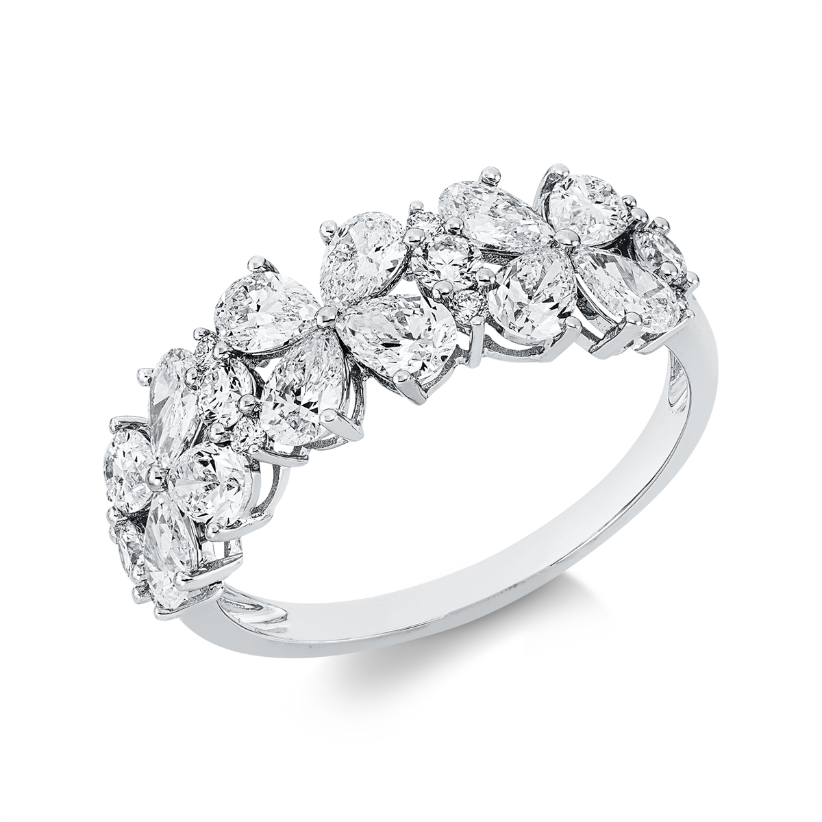 diamond full cut  exclusive ring in white gold