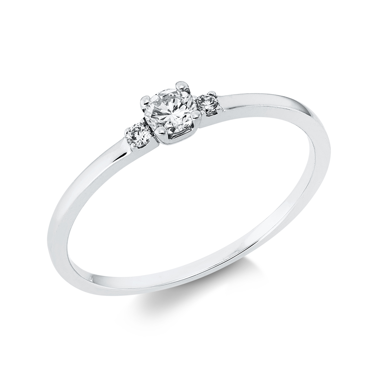 solitaire with accent stones ring - 1HL50