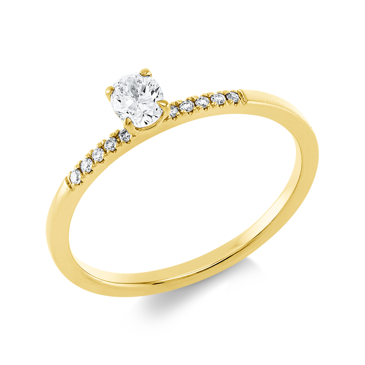 solitaire with accent stones ring - 1HM93