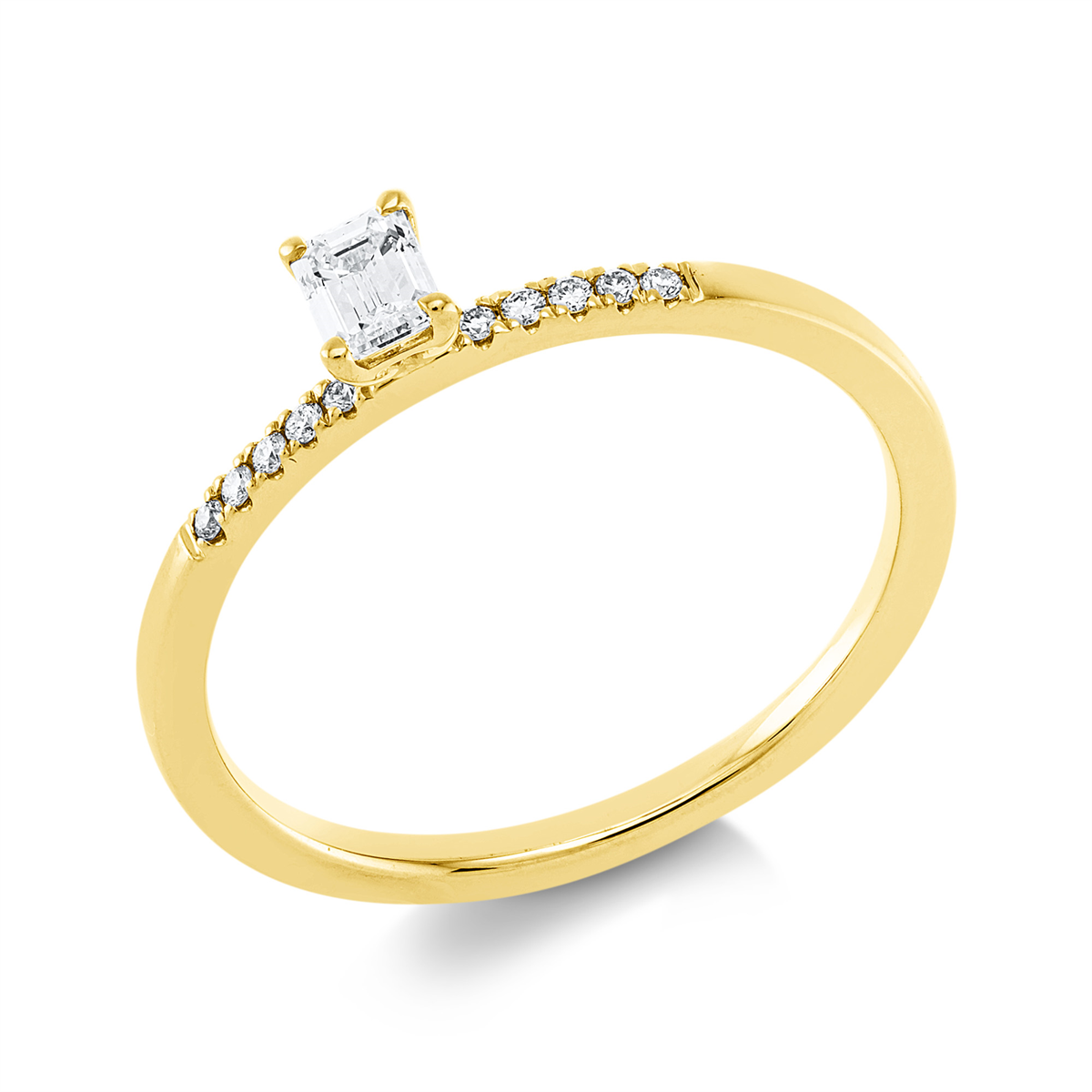 solitaire with accent stones ring - 1HM96