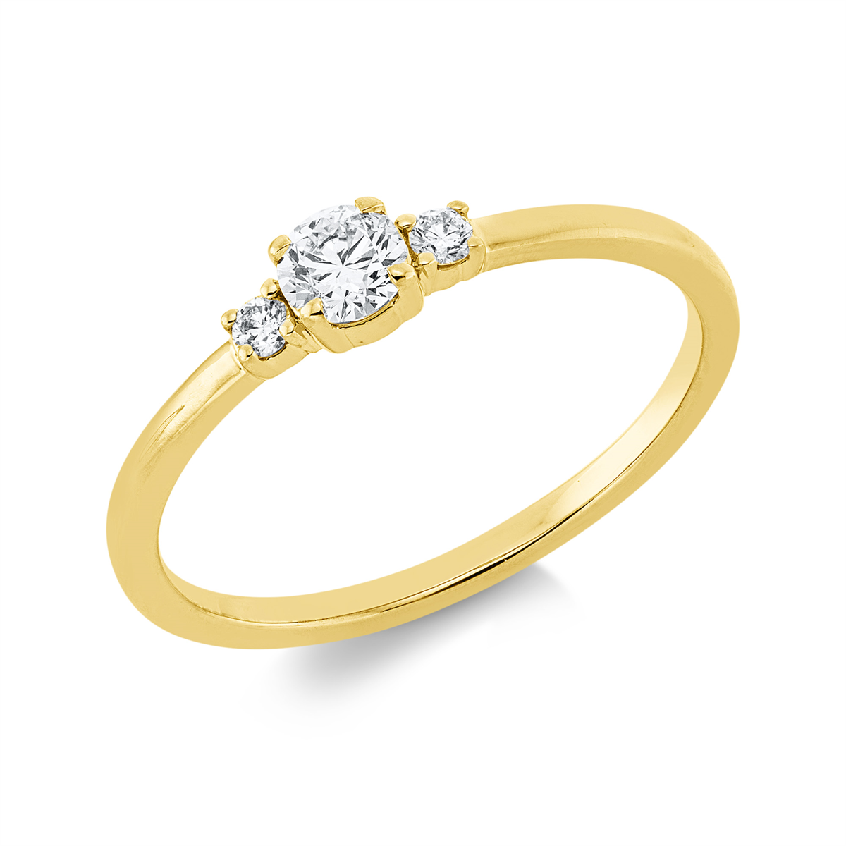 solitaire with accent stones ring - 1HN08