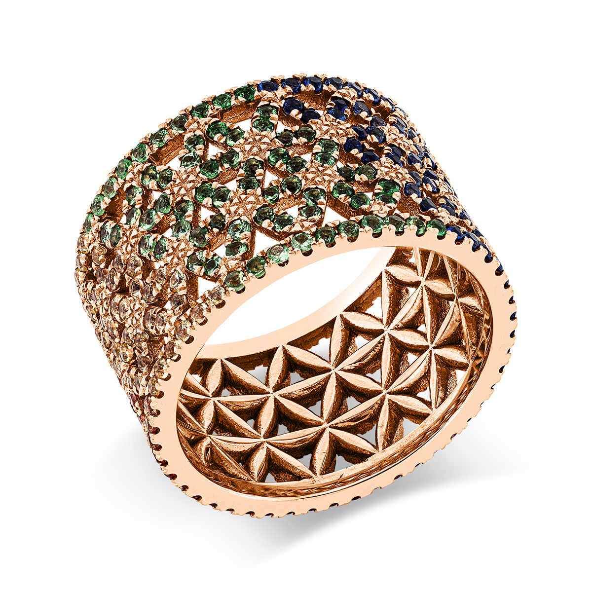 colored stone classic ring - 1HS03