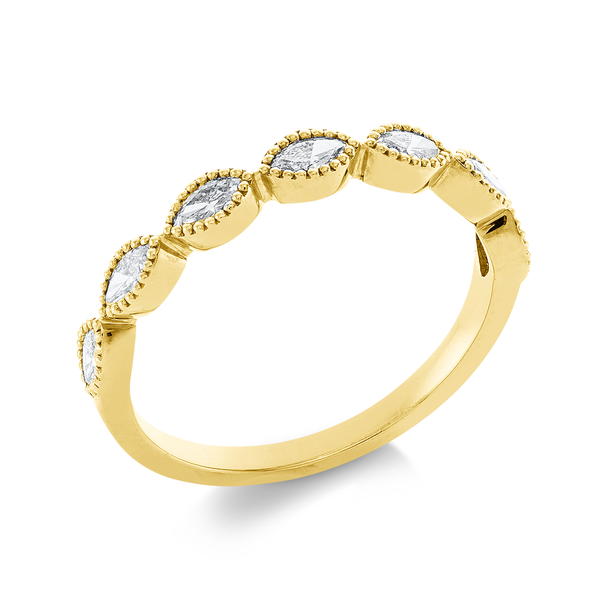 marquise  modern woman ring in yellow gold