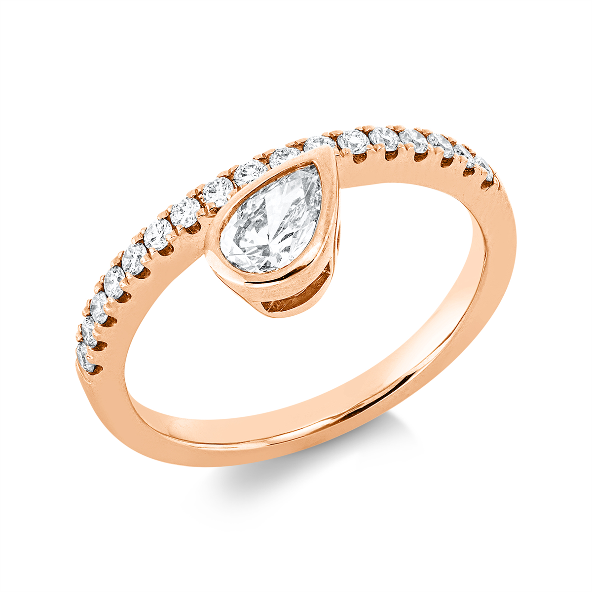 solitaire with accent stones ring - 1HW01
