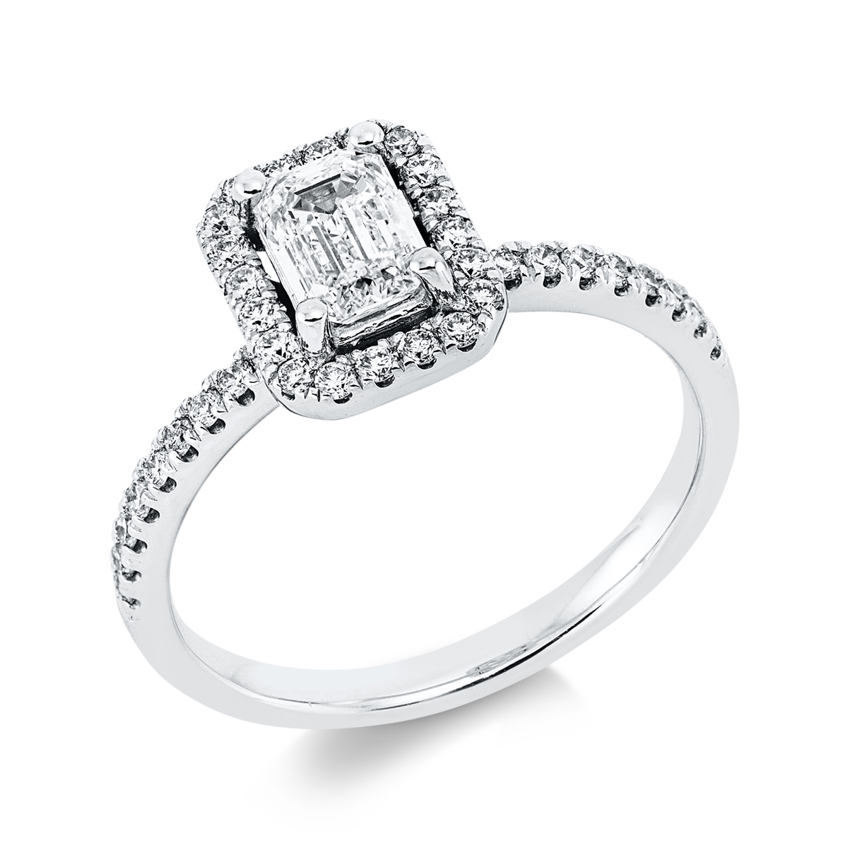 solitaire with accent stones ring - 1HW19