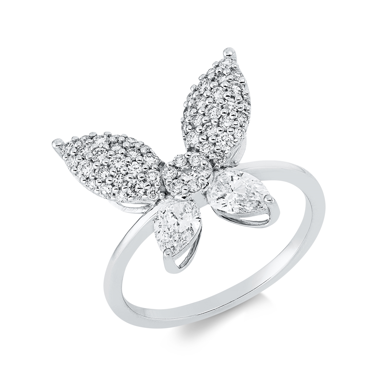 diamond full cut  animal ring in white gold