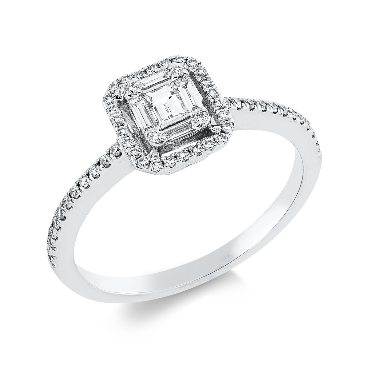 baguette illusion ring - 1HZ14