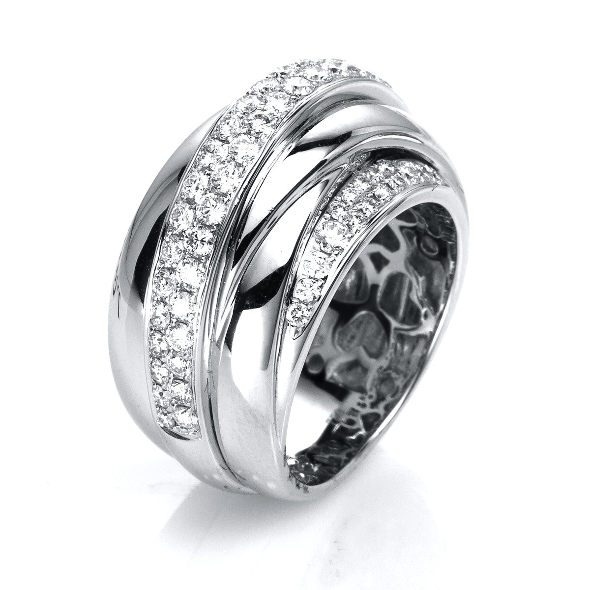 diamond full cut  exclusive ring in white gold