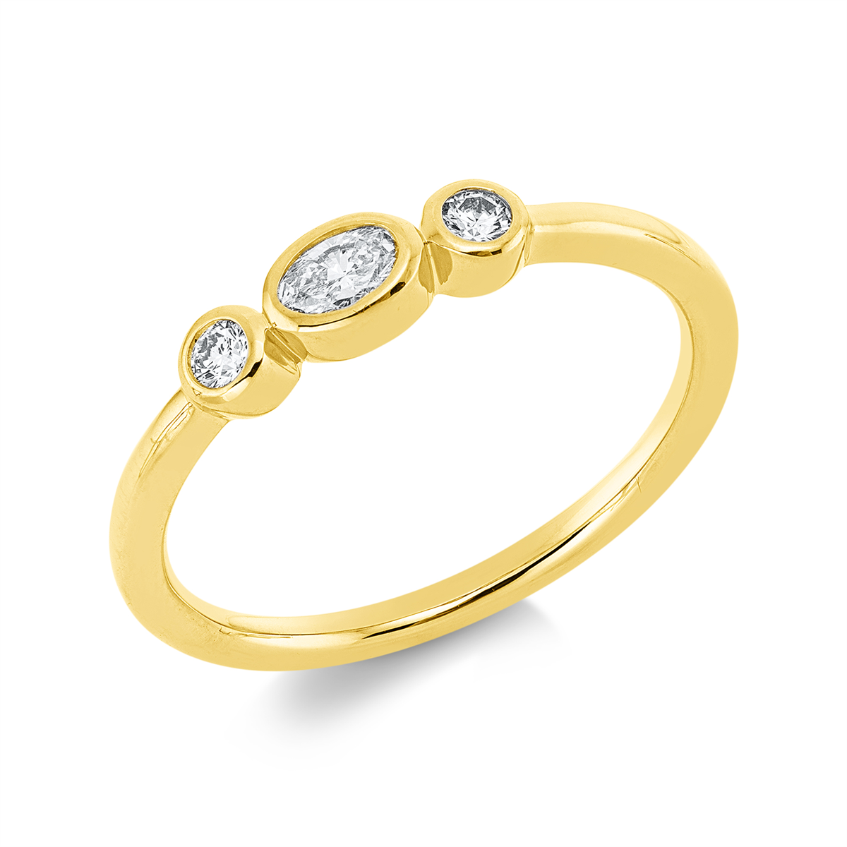 solitaire with accent stones ring - 1IB88