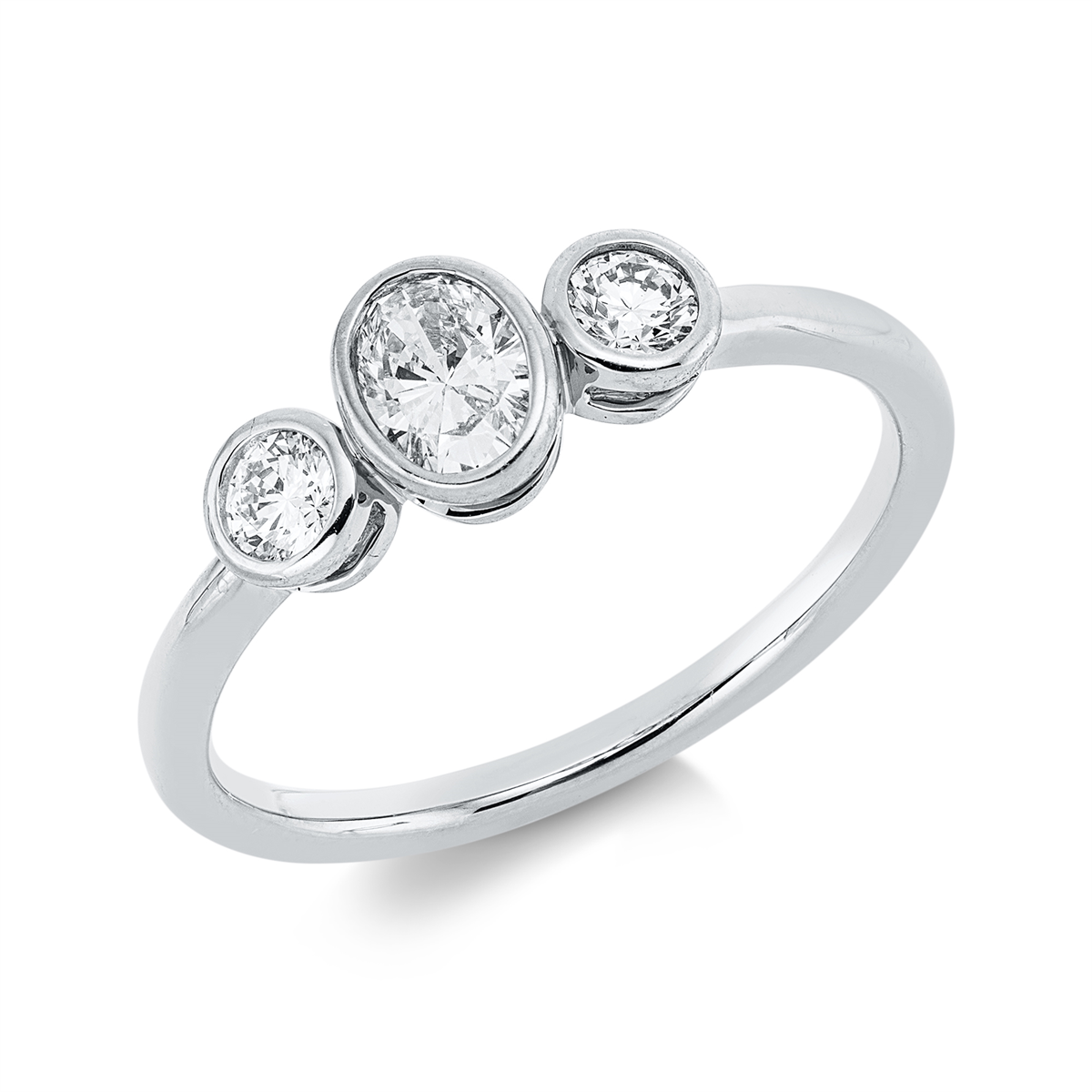 solitaire with accent stones ring - 1IB92