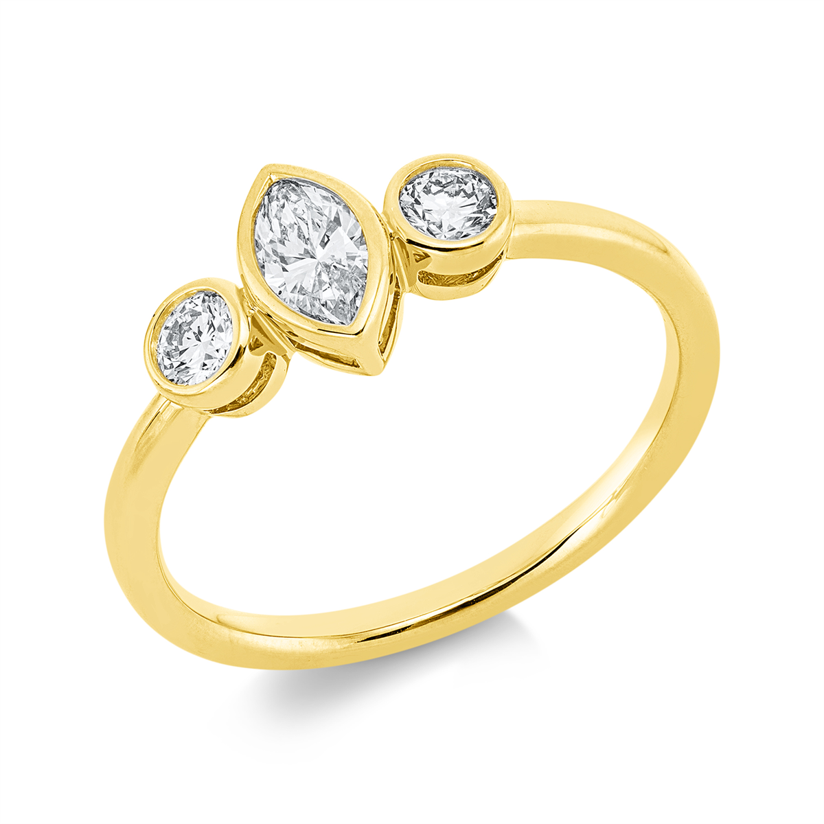 solitaire with accent stones ring - 1IB94