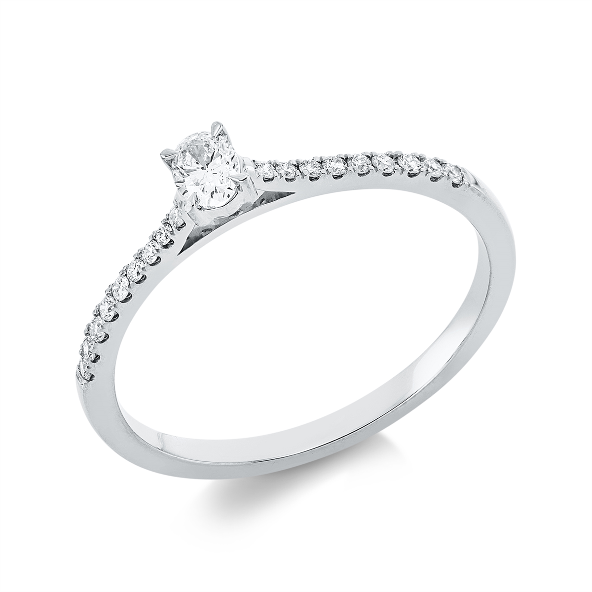 solitaire with accent stones ring - 1IC83