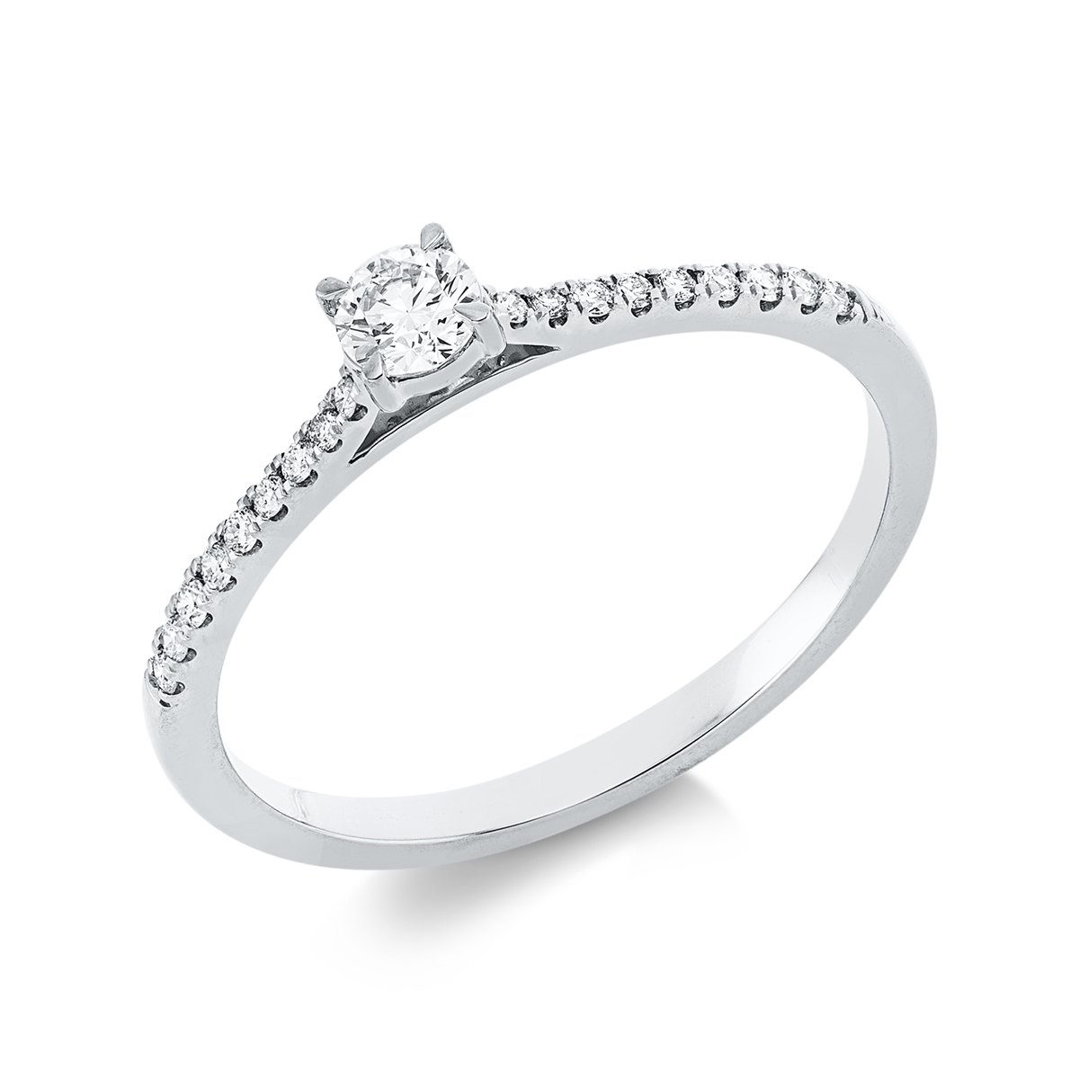 solitaire with accent stones ring - 1IC85