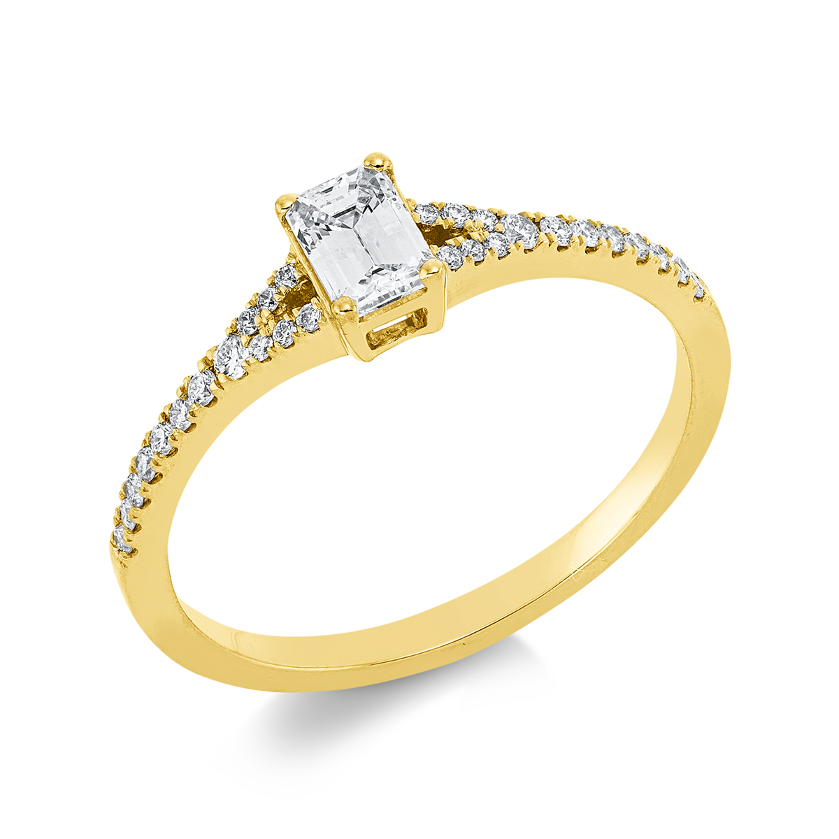 solitaire with accent stones ring - 1ID20