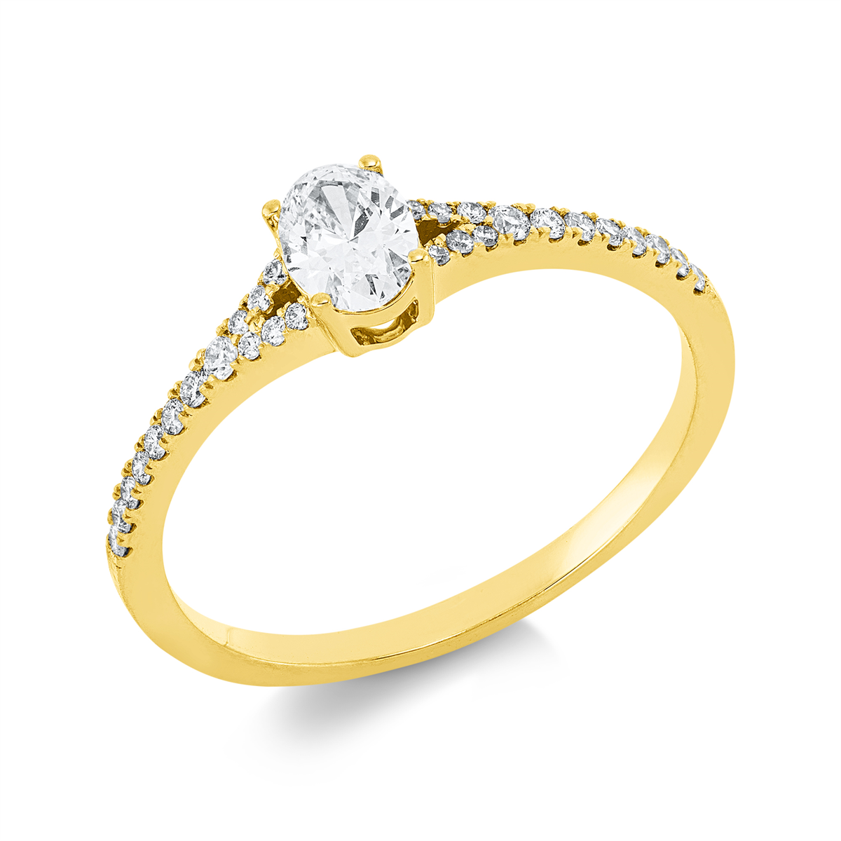 solitaire with accent stones ring - 1ID24