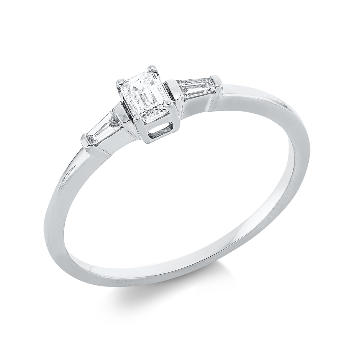 solitaire with accent stones ring - 1IE34