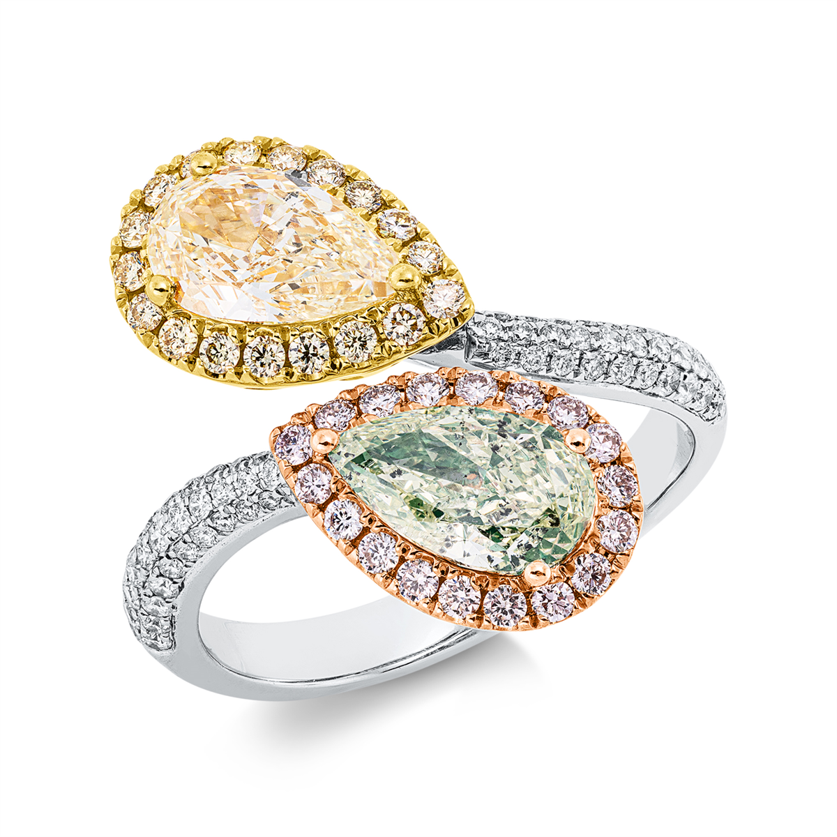 ring met gekleurde diamant - 1II28