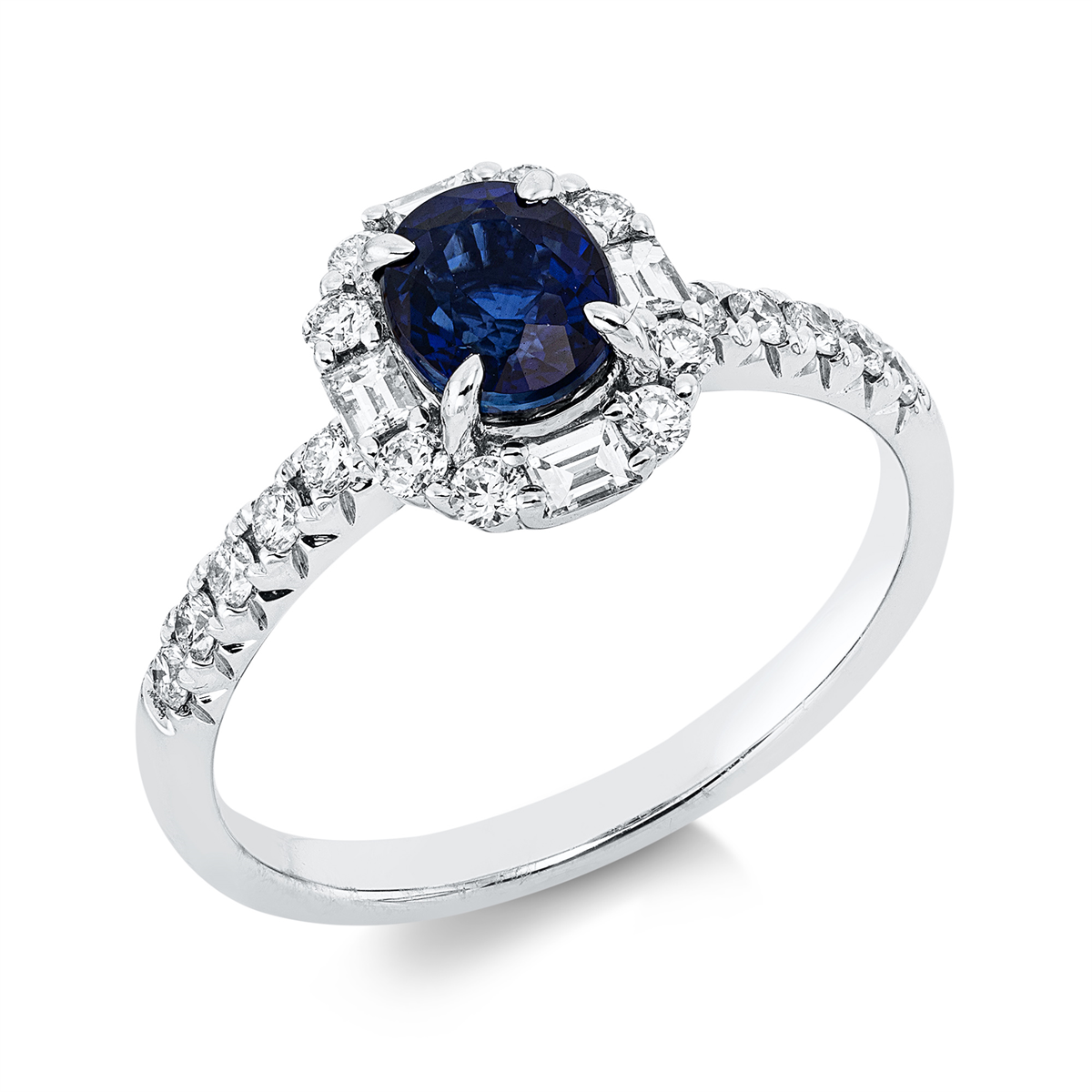 gekleurde steen klassieke ring - 1II93