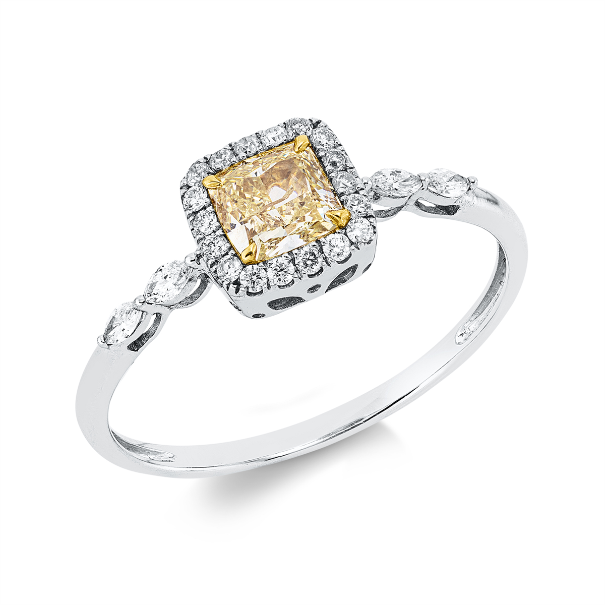 ring met gekleurde diamant - 1IJ65