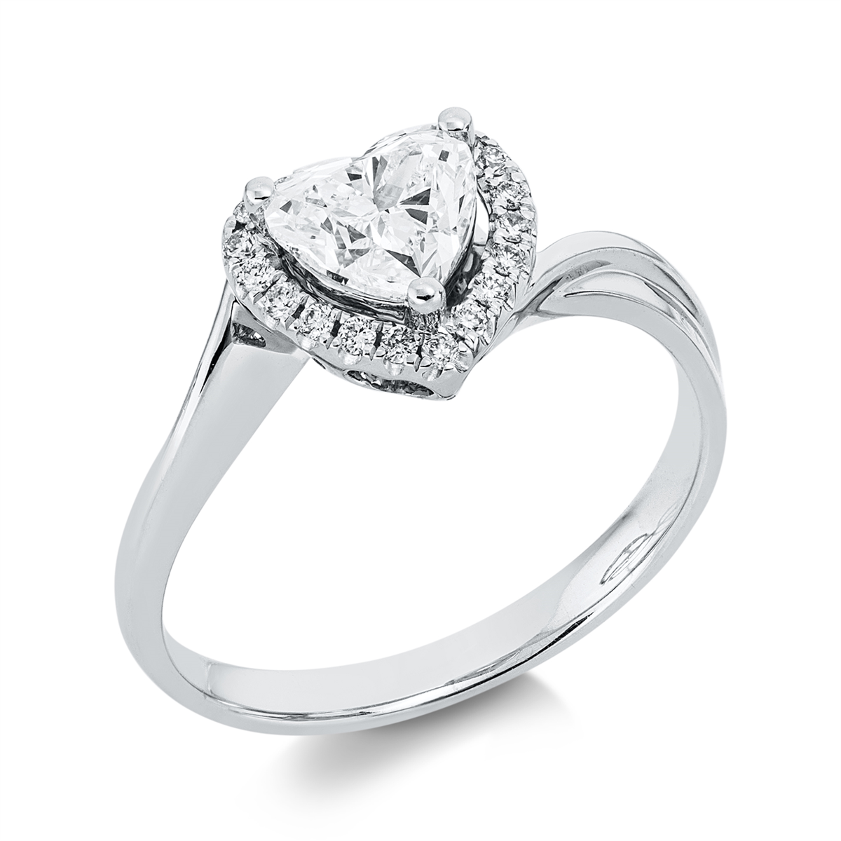 solitaire with accent stones ring - 1IM32