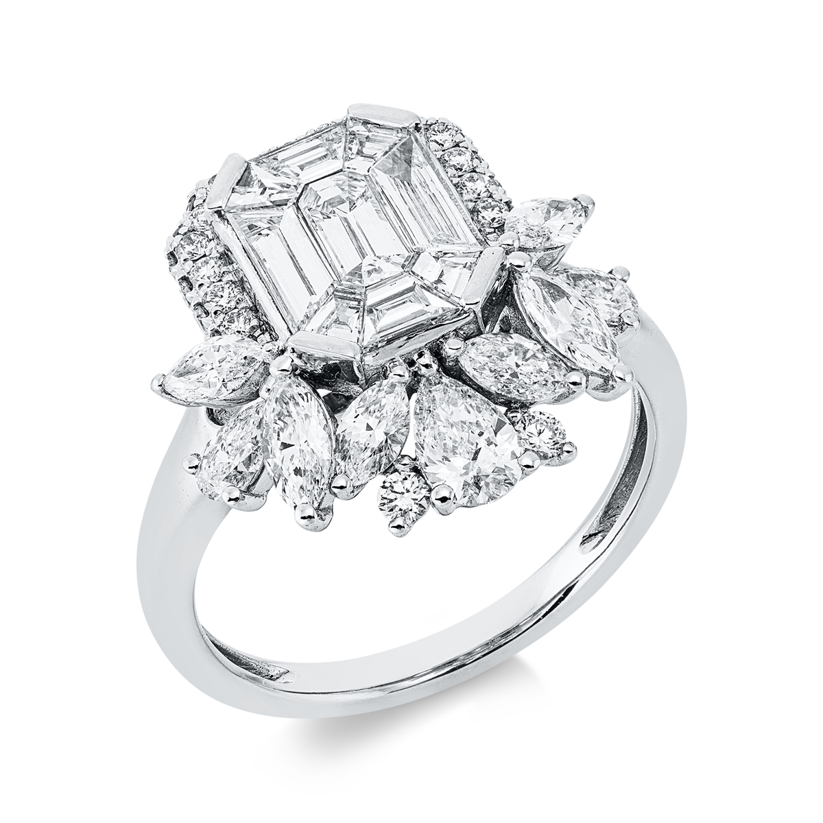 baguette illusie ring - 1IN57