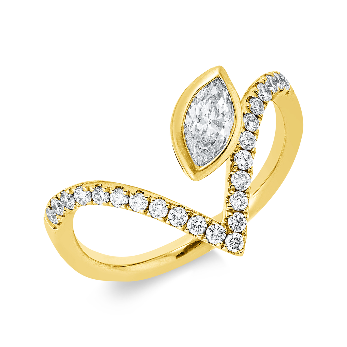 solitaire with accent stones ring - 1IQ46