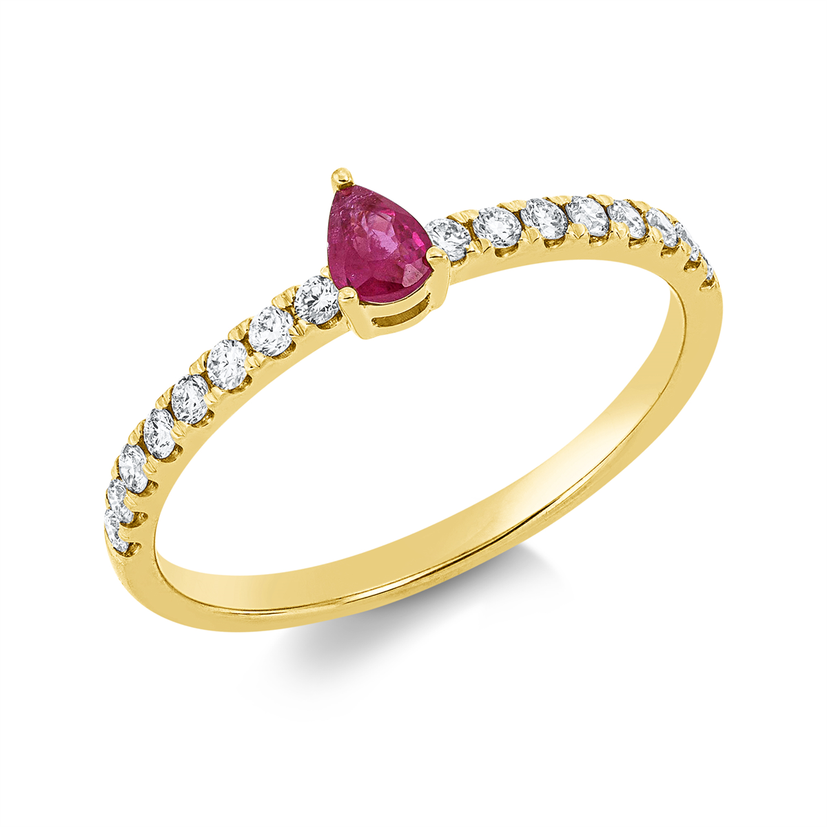 Klassieke ring met gekleurde steen - 1IW69