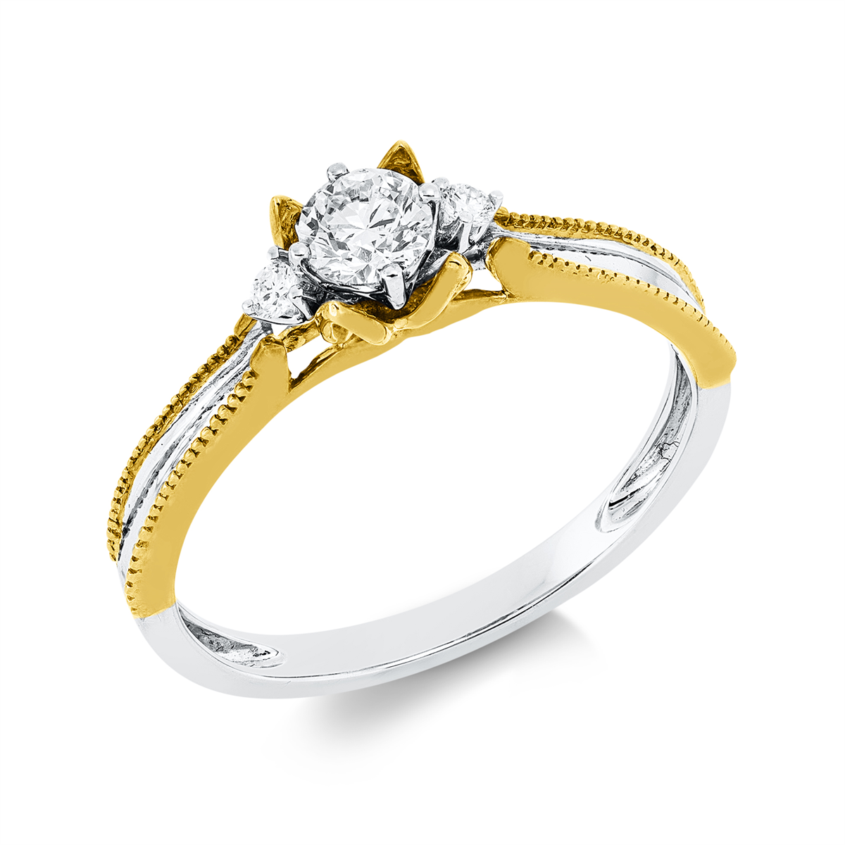 solitaire with accent stones ring - 1IZ75